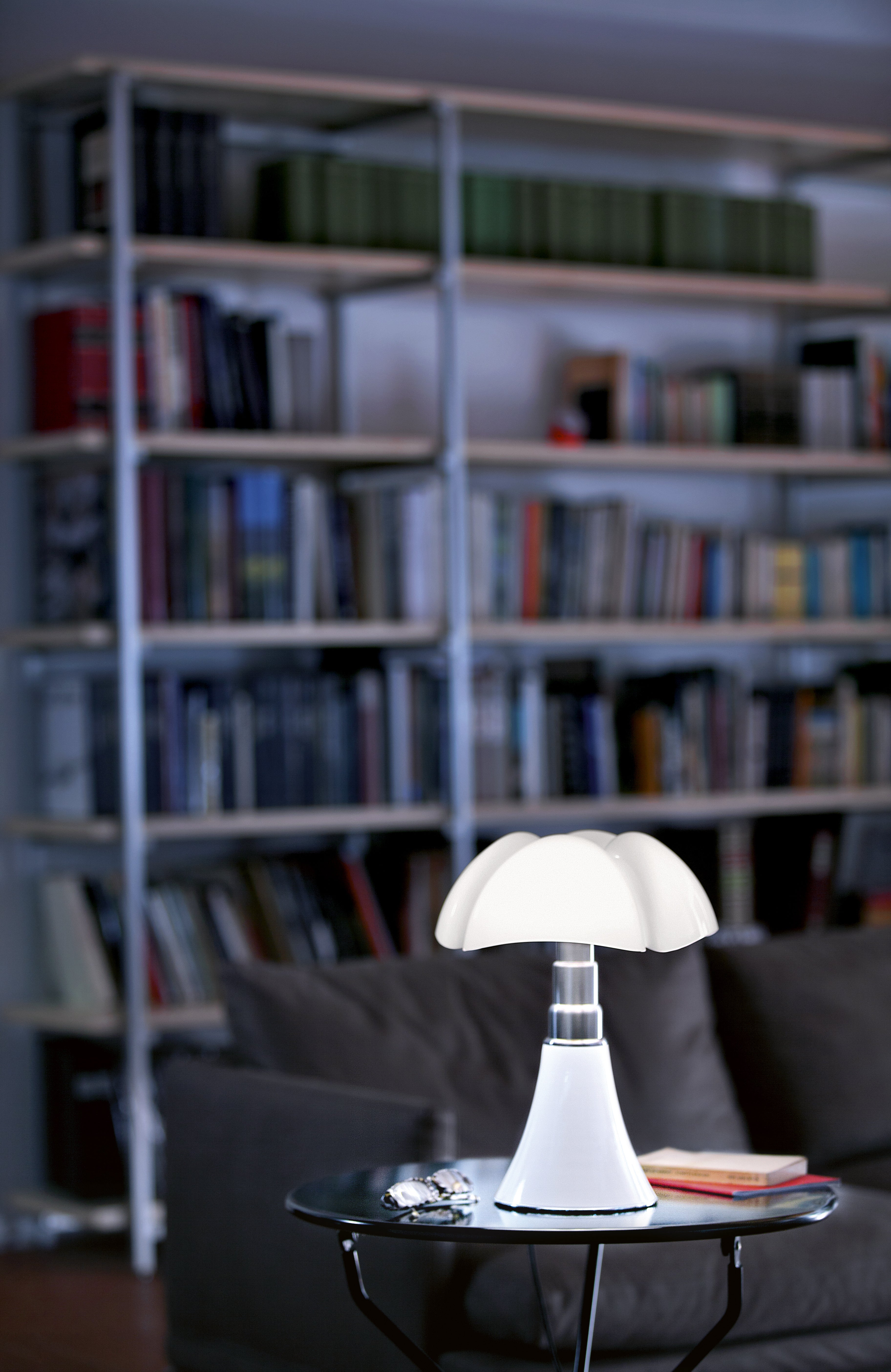 MINIPIPISTRELLO Table Lamp with Opal Shade and White Base