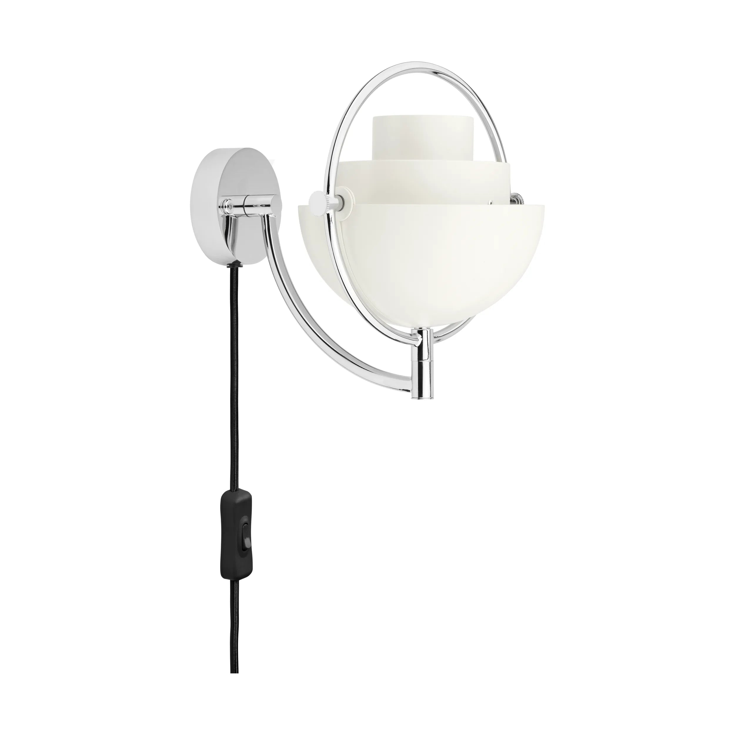 Lampa ścienna MULTI-LITE biały z chromowaną podstawą, marka Gubi