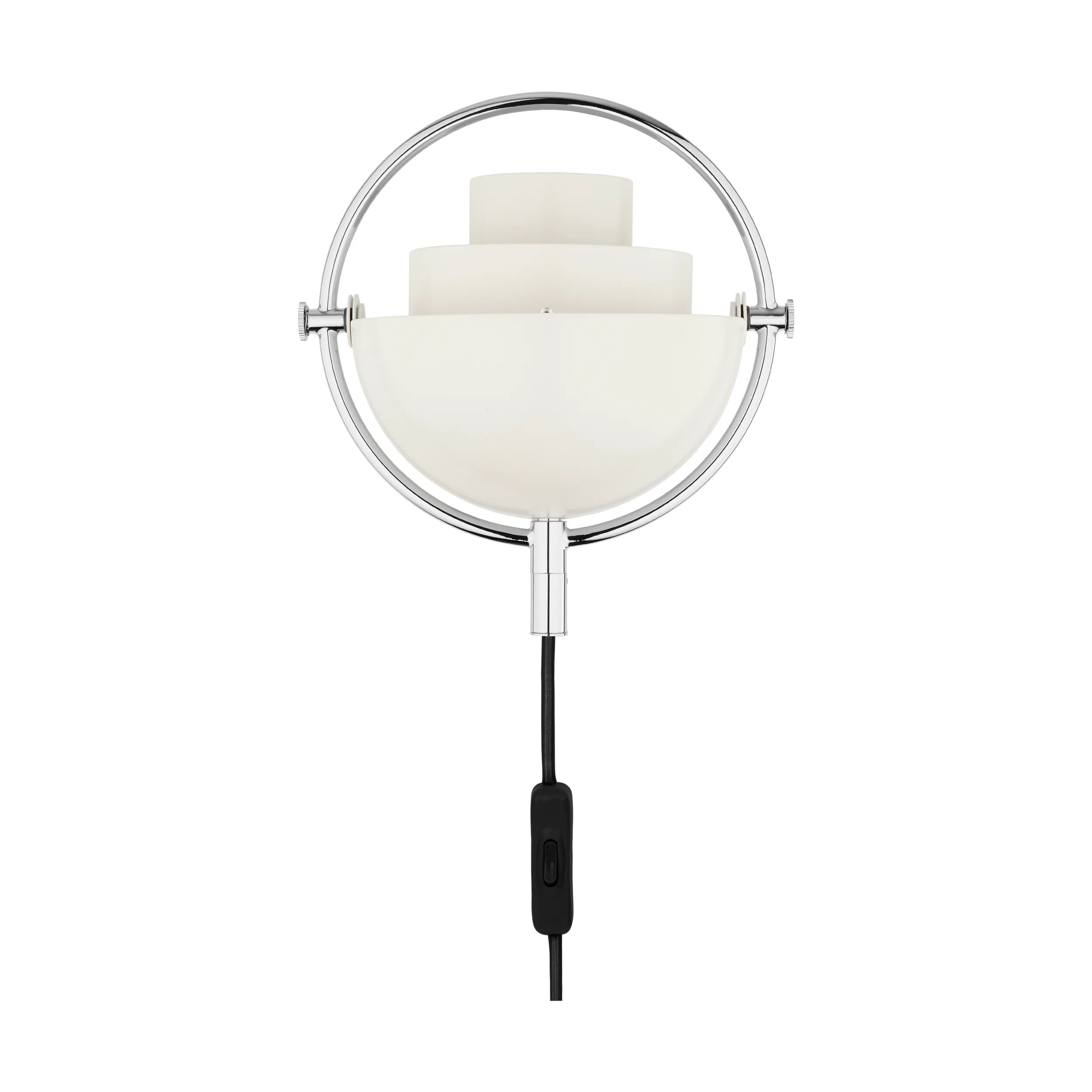 Lampa ścienna MULTI-LITE biały z chromowaną podstawą – Gubi