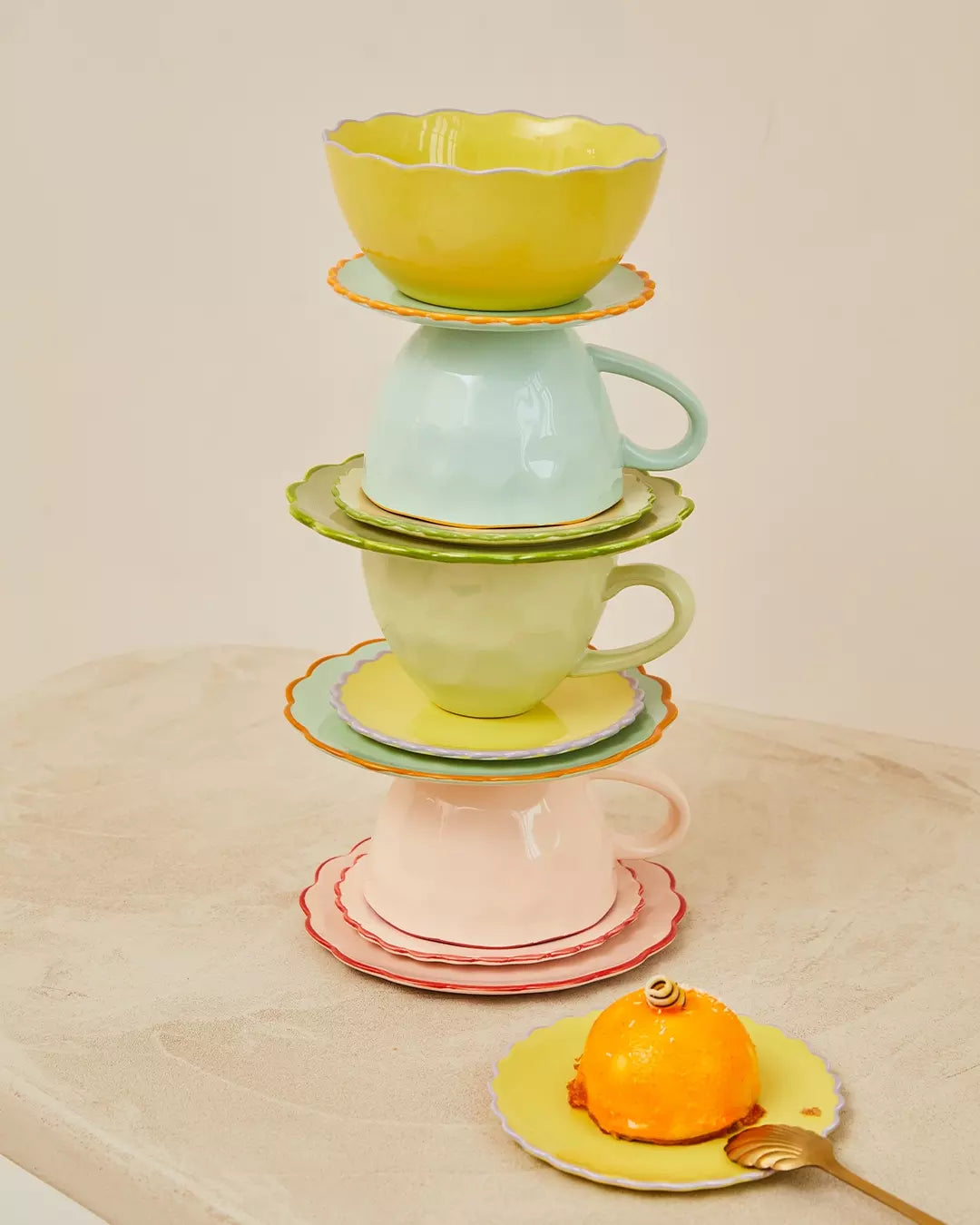 GOOD MORNING mint cappuccino mug