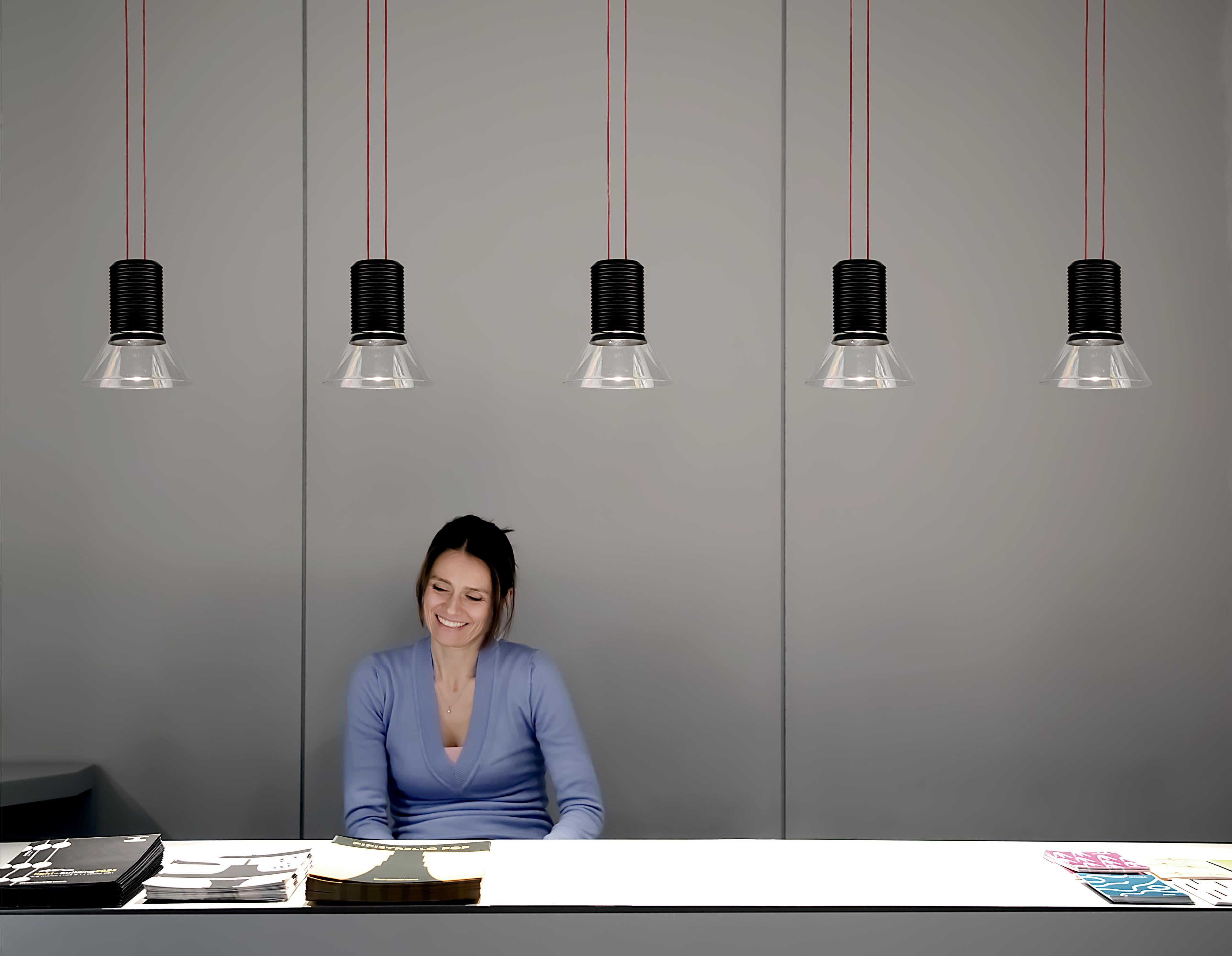Lustrná stropní lampa DIA s matnými hnědými prvky