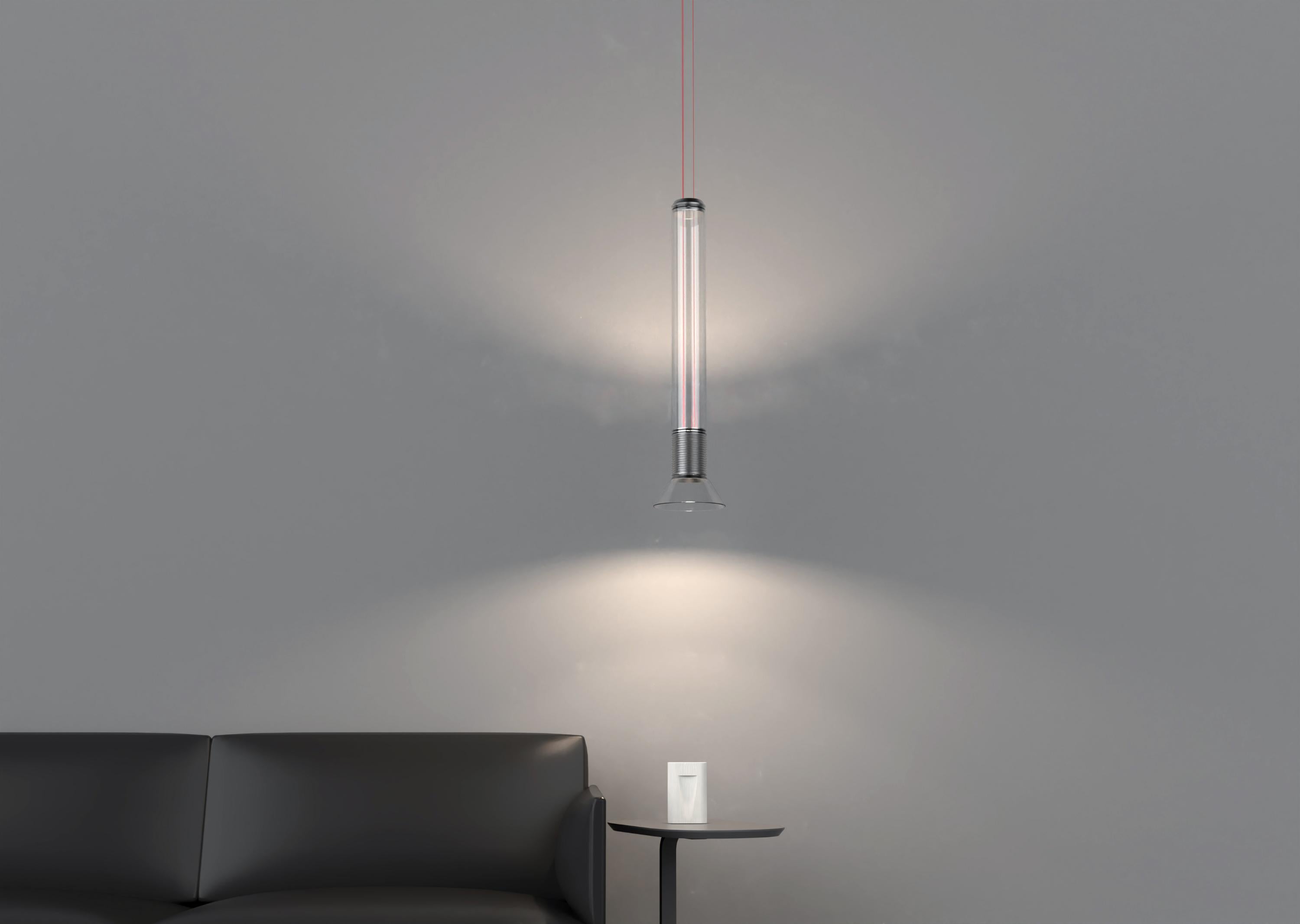 Lustrná lampa DIA s matnými šedými prvky