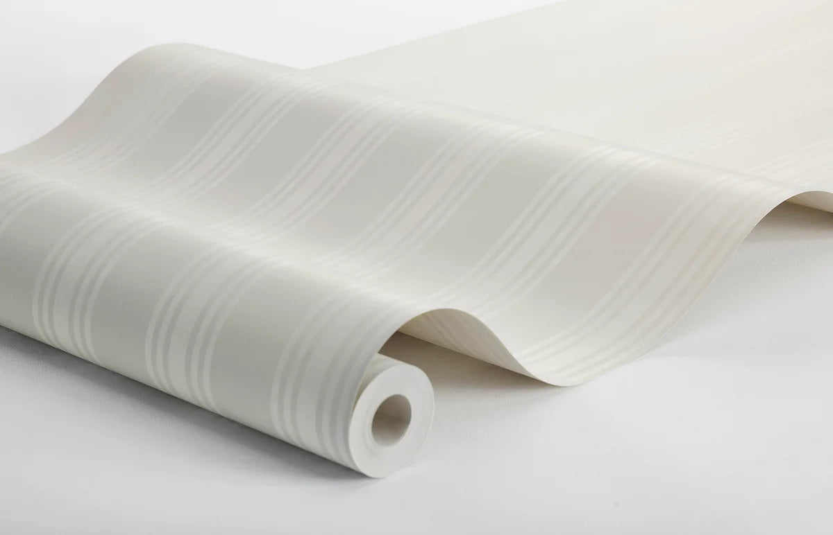 GUNNEBO Striped Wallpaper Light Pink with White