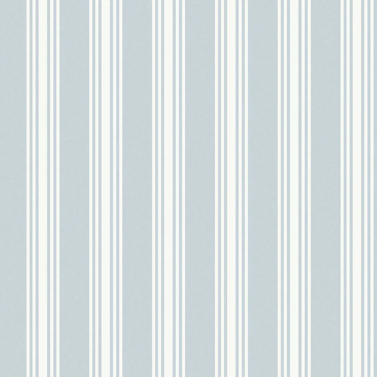 GUNNEBO Light Blue Striped Wallpaper with White