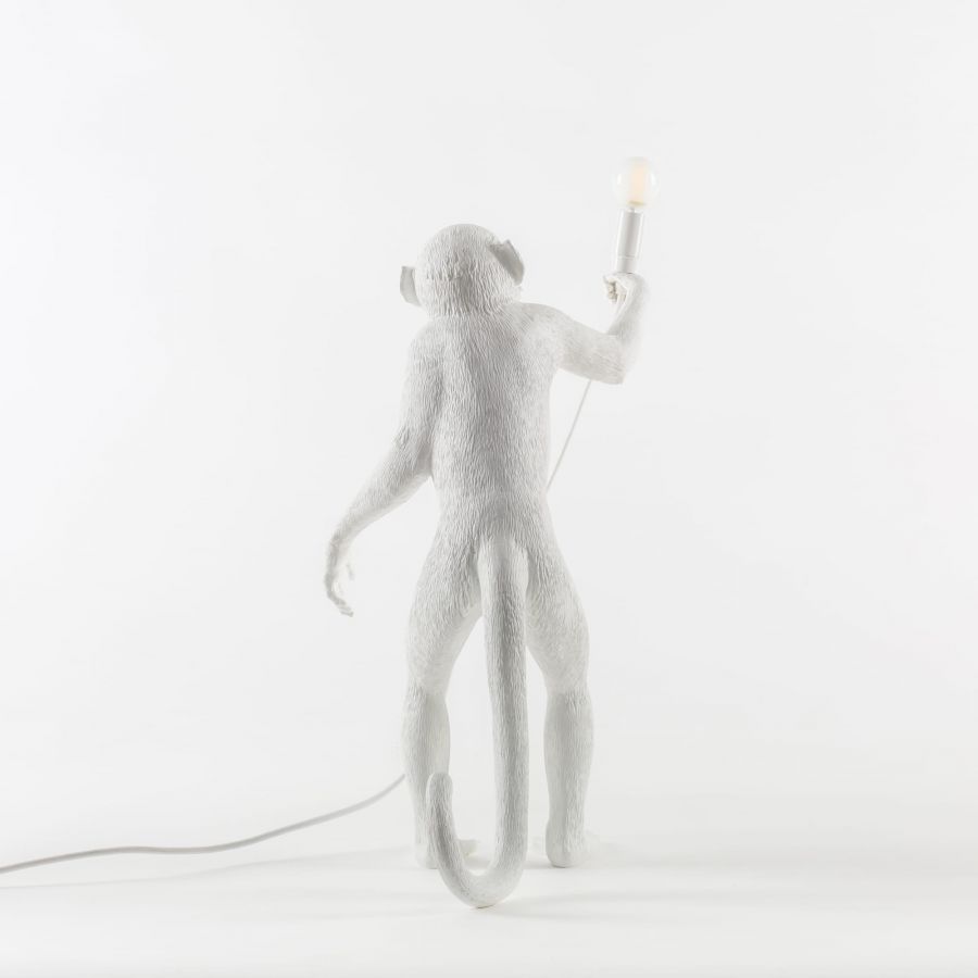 Stolní lampa MONKEY STANDING bílá