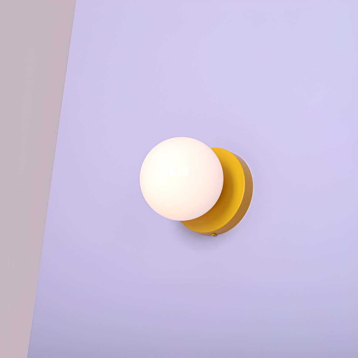 Wall lamp Ball Duo mustard