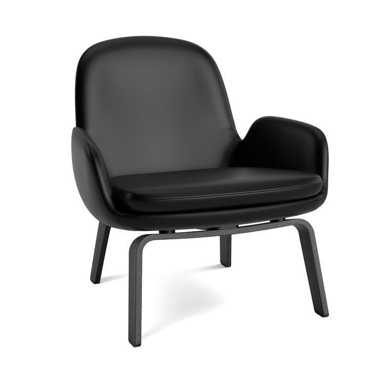 Křeslo čalouněné ERA LOW černá dubová základna