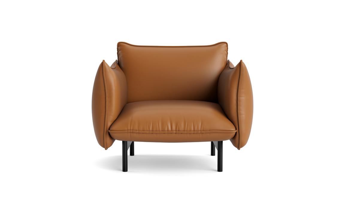 Čalouněné křeslo ARK s černým podstavcem