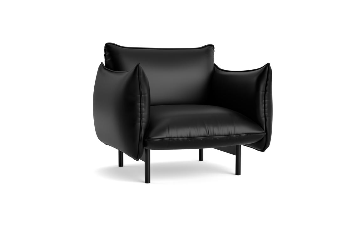 Čalouněné křeslo ARK s černým podstavcem