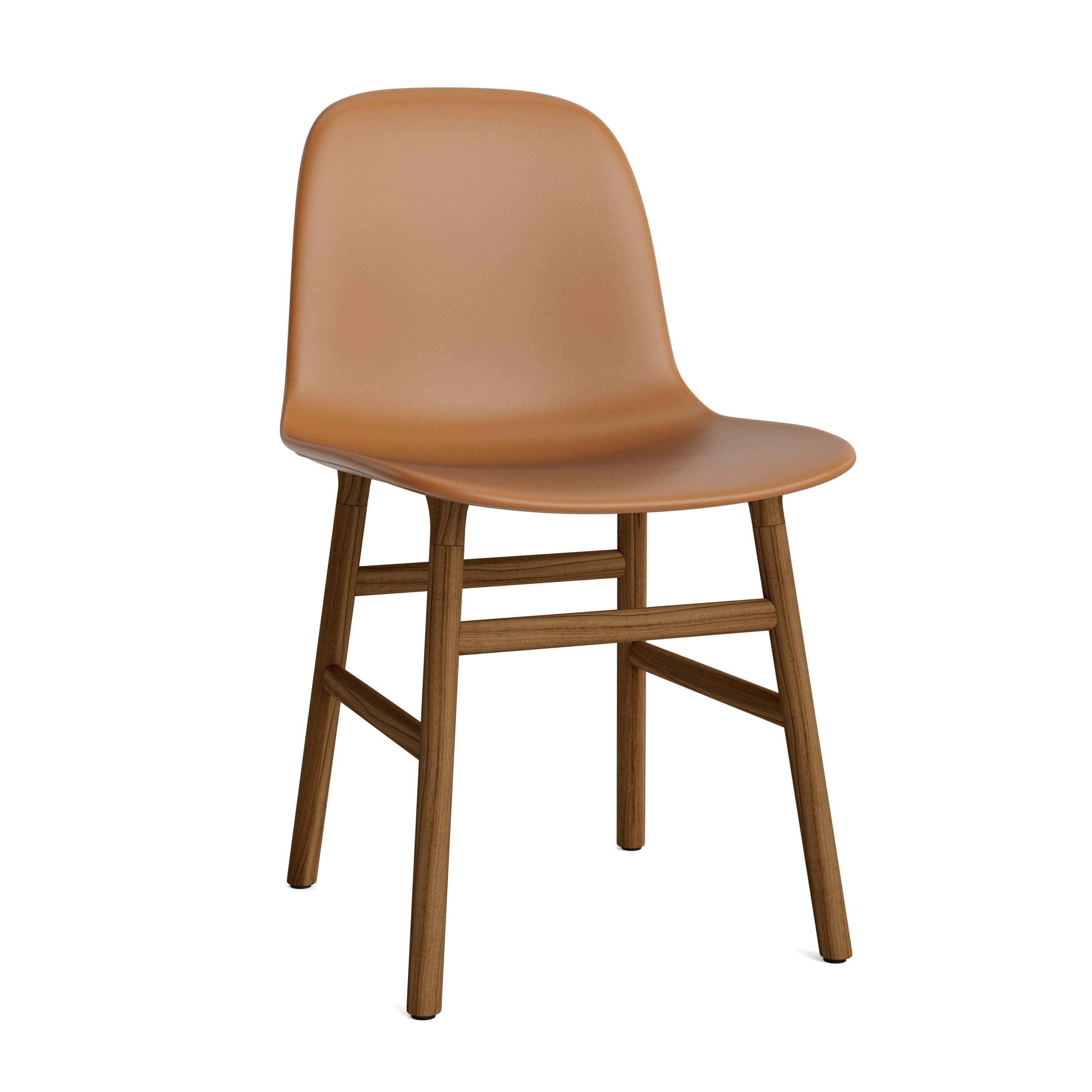 Čalouněné křeslo FORM s ořechovým podstavcem