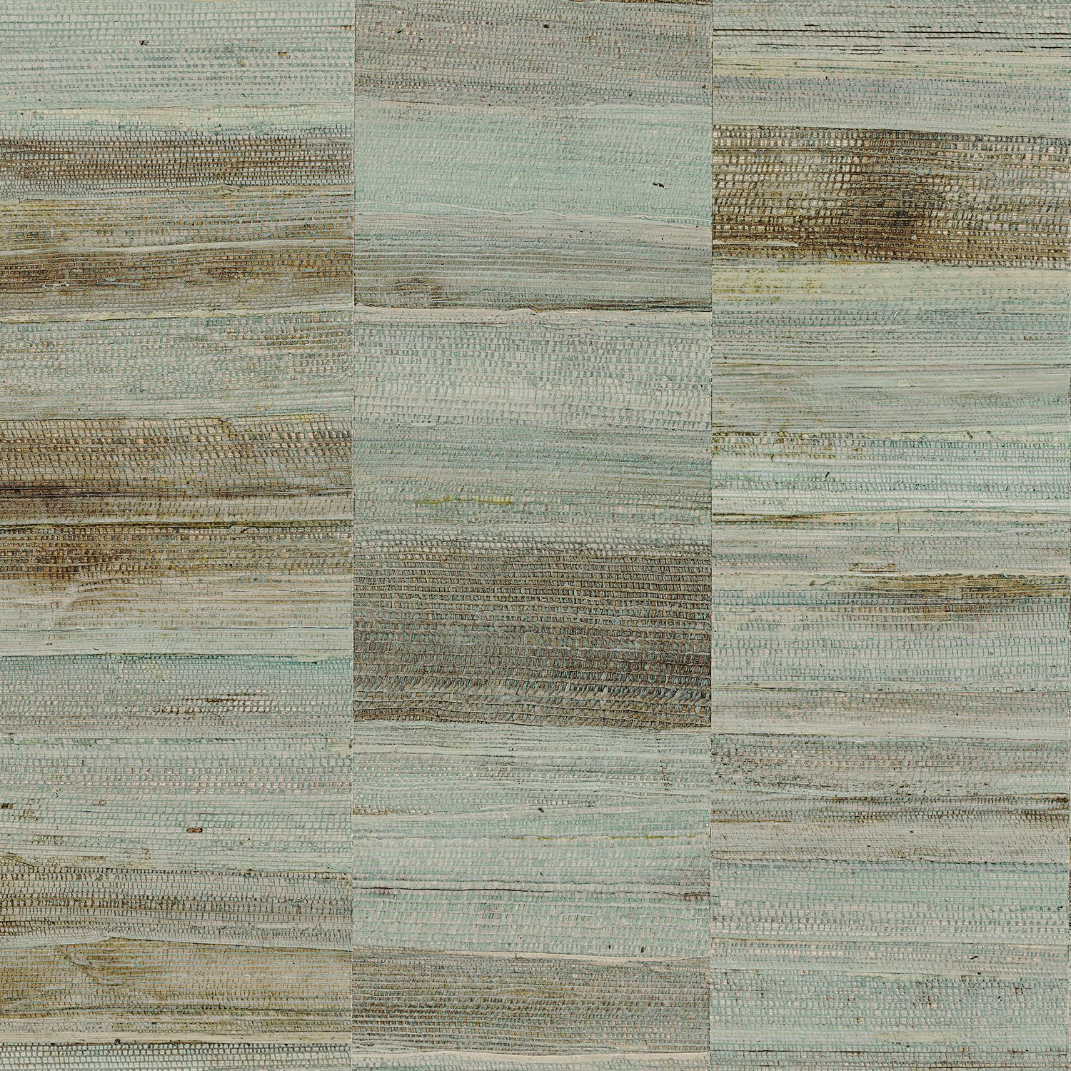 Natural structural wallpaper made from banana leaves BANANIER - CELADON mint green