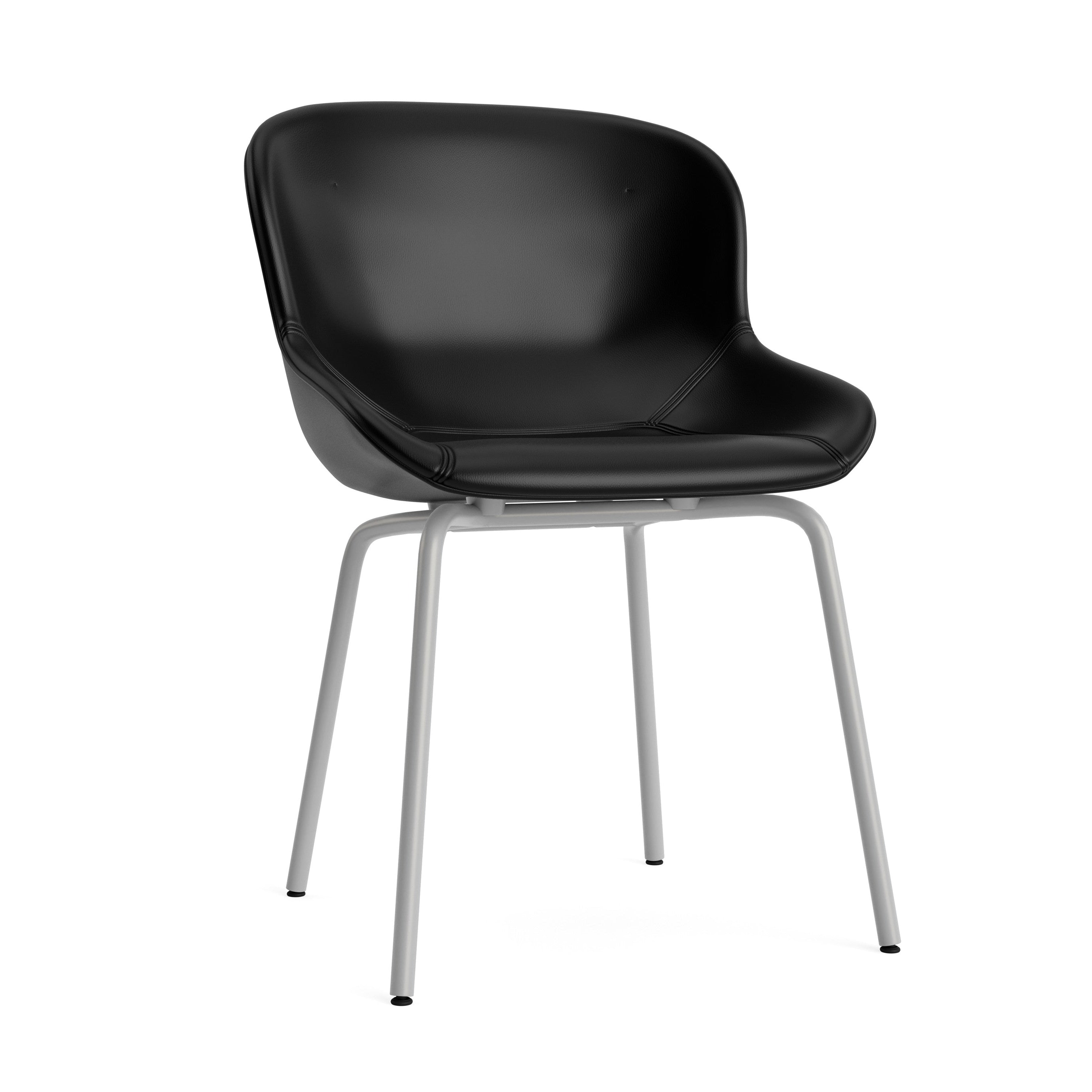 Hyg chair upholstered with a gray base