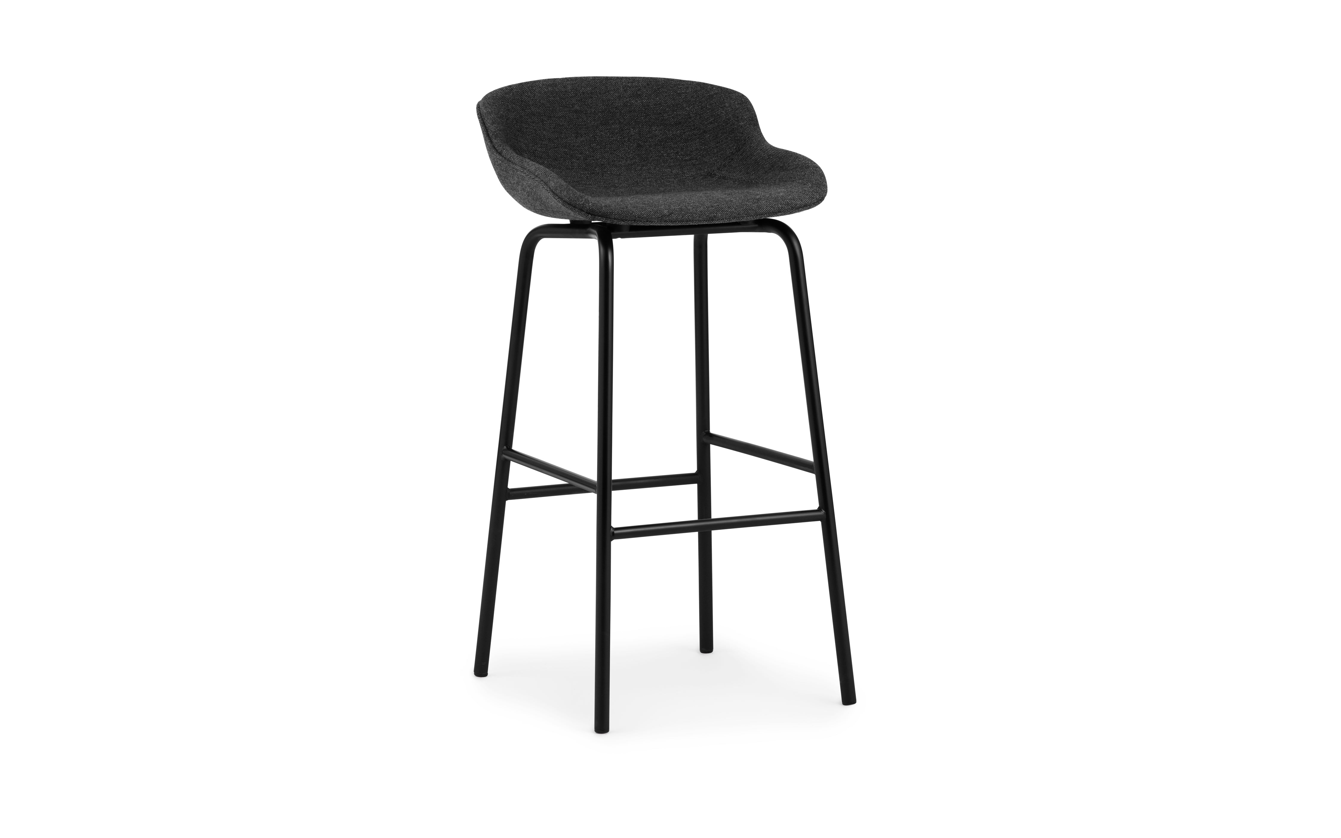 Hyg upholstered bar chair with a black base