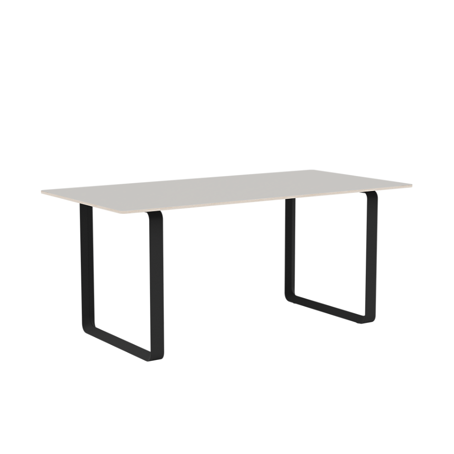 Stůl 70/70 šedý s černým podstavcem