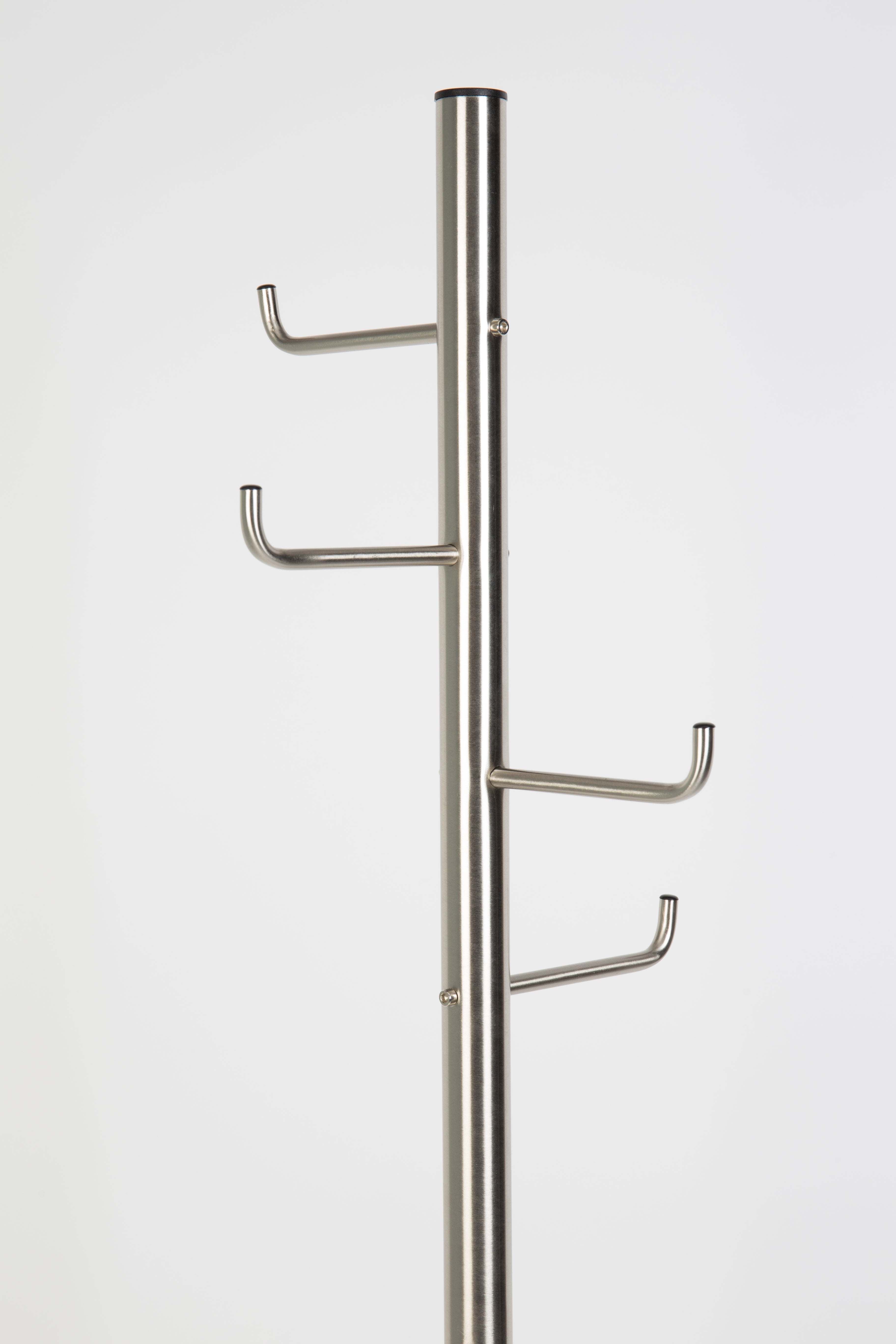 Coat Rack Hooked Satin Nickel White Label Living Eye on Design