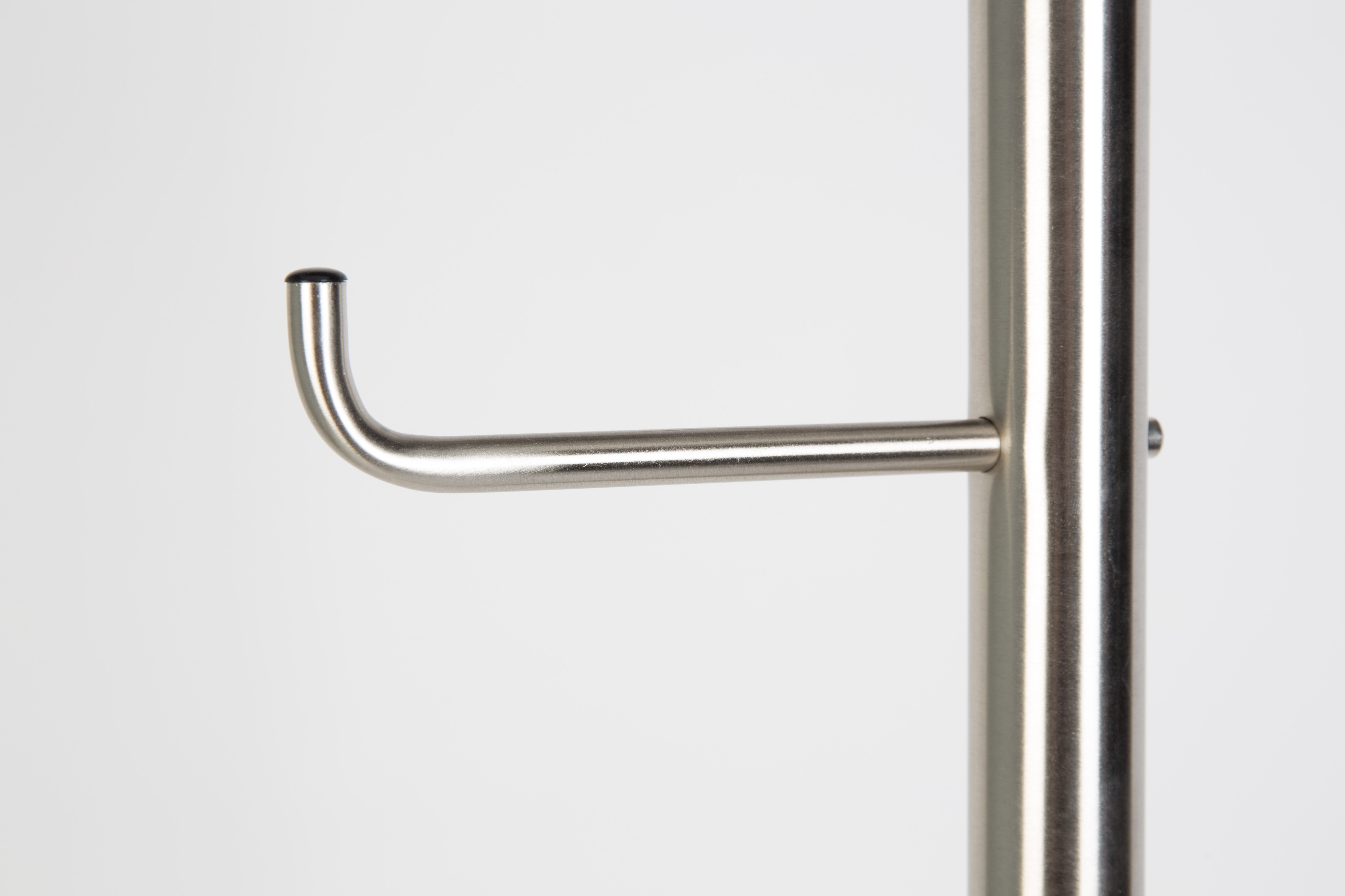 Coat Rack Hooked Satin Nickel White Label Living Eye on Design