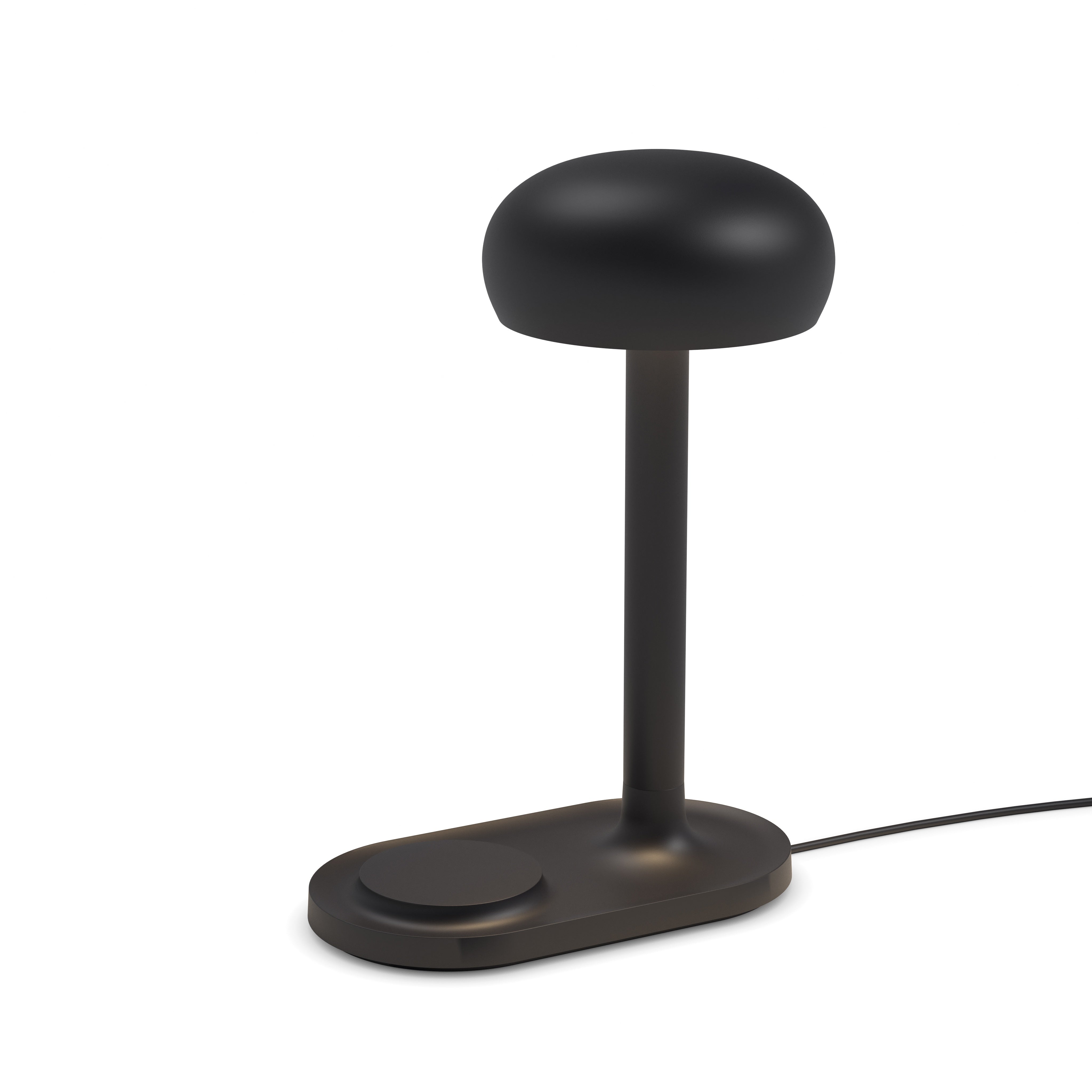 EMENDO black table lamp with wireless charger