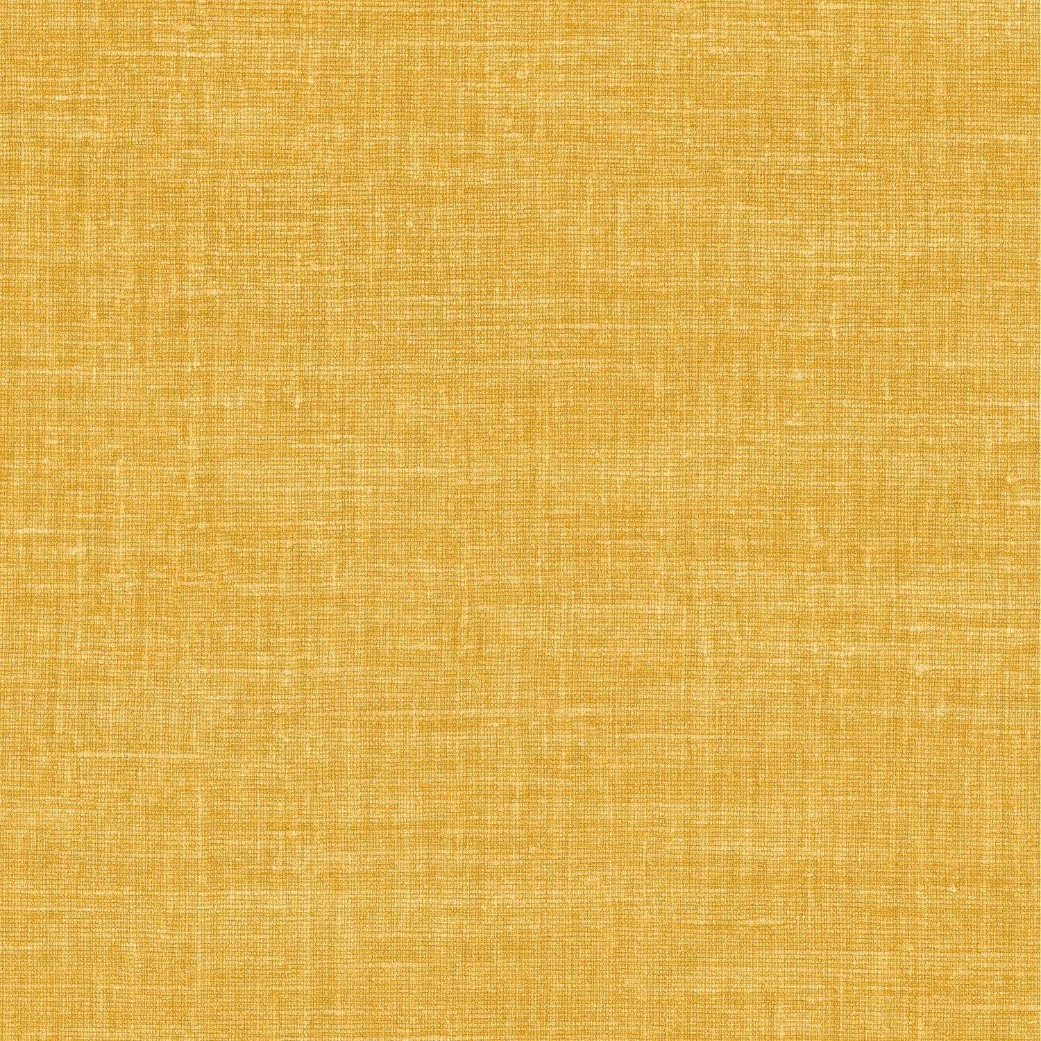 Structural wallpaper resembling linen canvas SHINOK - CURRY curry yellow