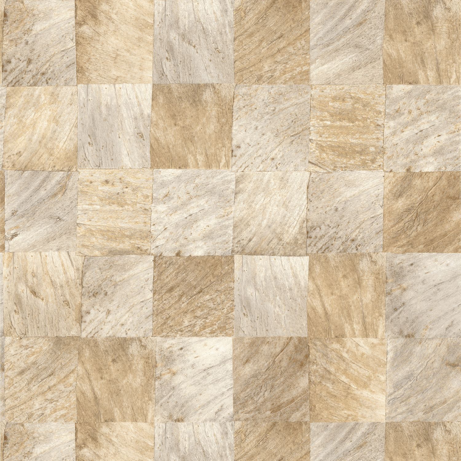 Strukturovaná tapeta s geometrickým motivem napodobující dřevo ABALE - SABLE béžová