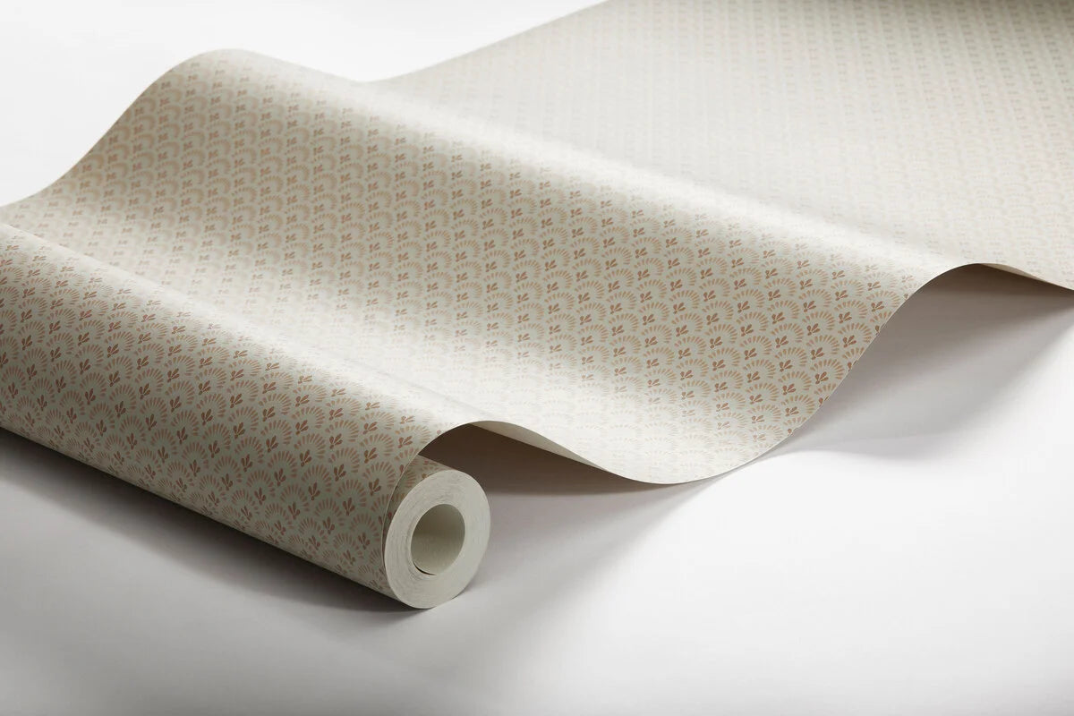 Tapeta geometrická s květinovým motivem DAISY hnědá