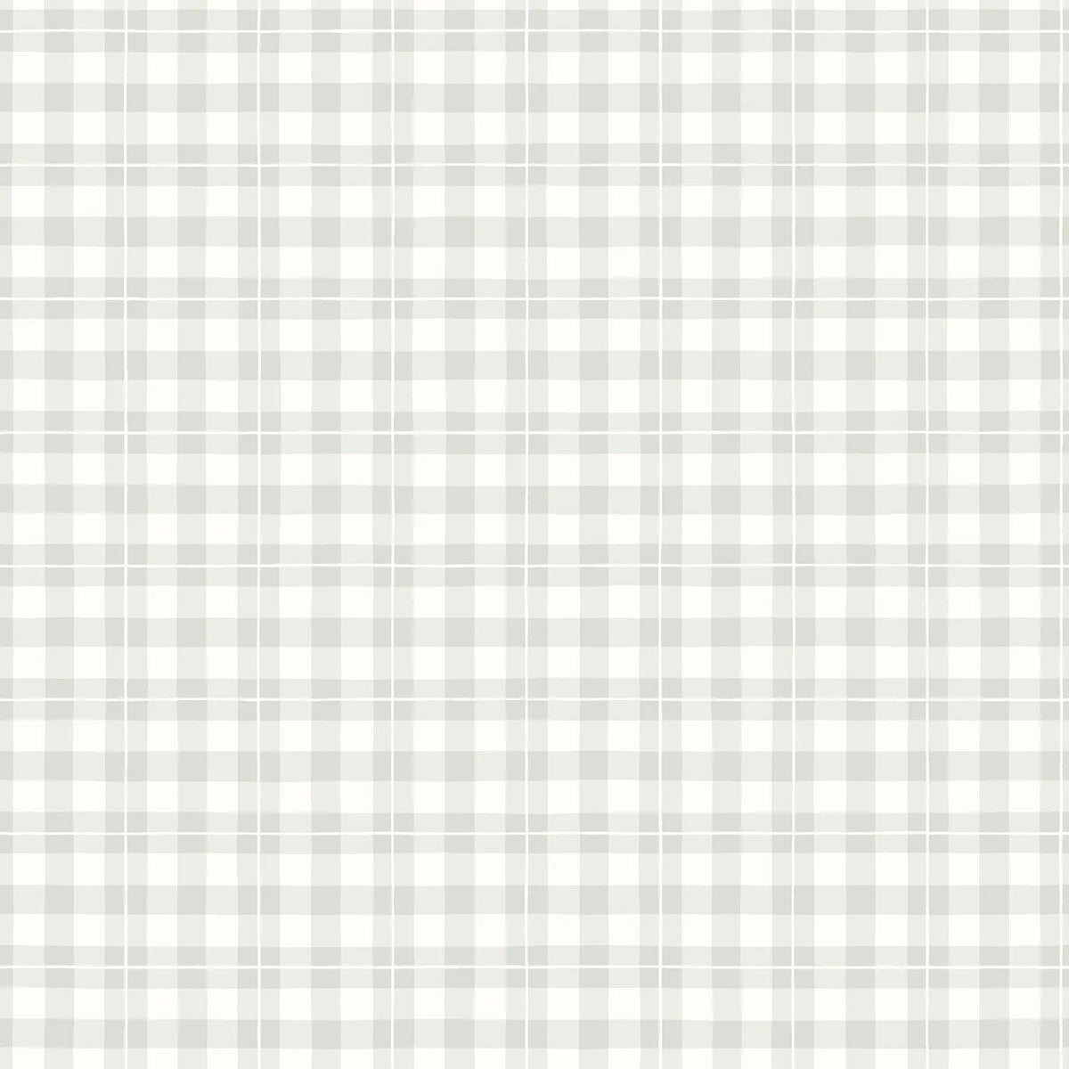 Frida Gray and White Geometric Checkered Pattern Wallpaper