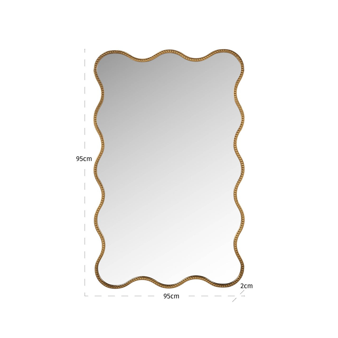 LAUREL gold wall mirror