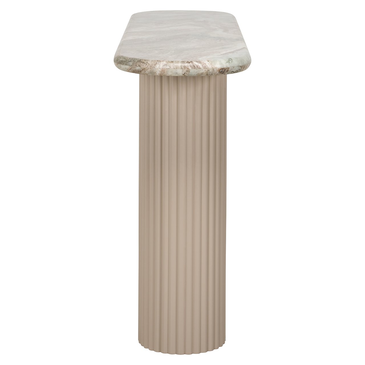 CORONEL console in beige with a marble top