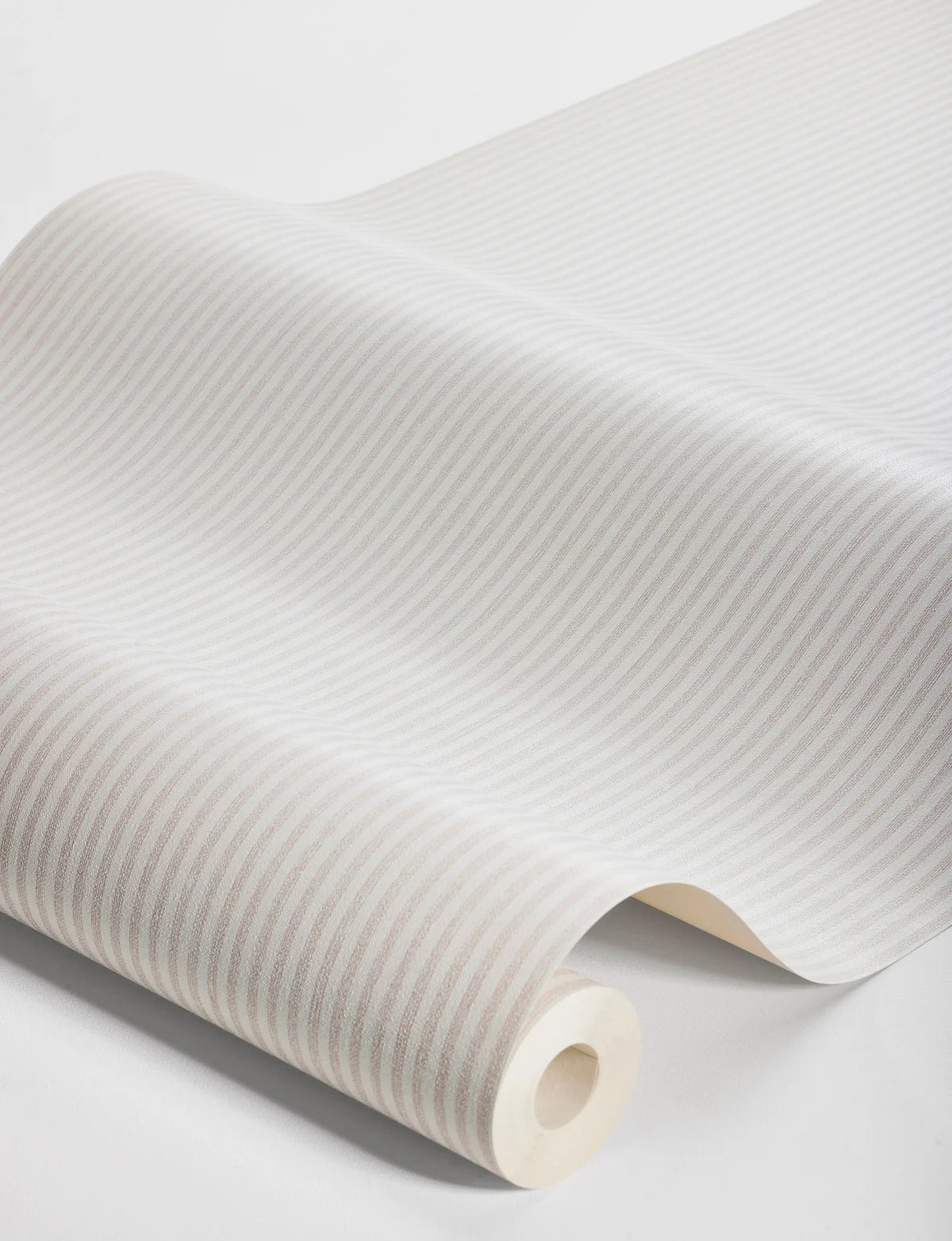 Tapeta strukturovaná imitující pruhovaný len POLKA STRIPE růžová s béžovou