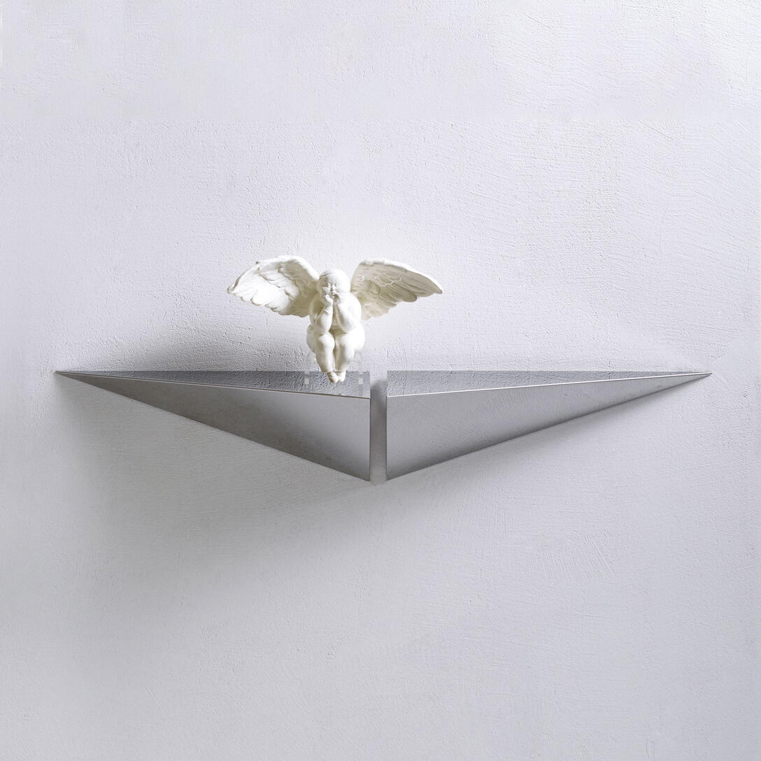 Levostranná polička HENRI ocelová