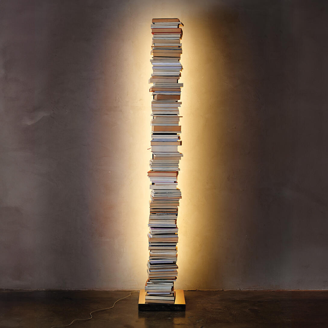 Osvětlený regál PTOLOMEO LUCE černý