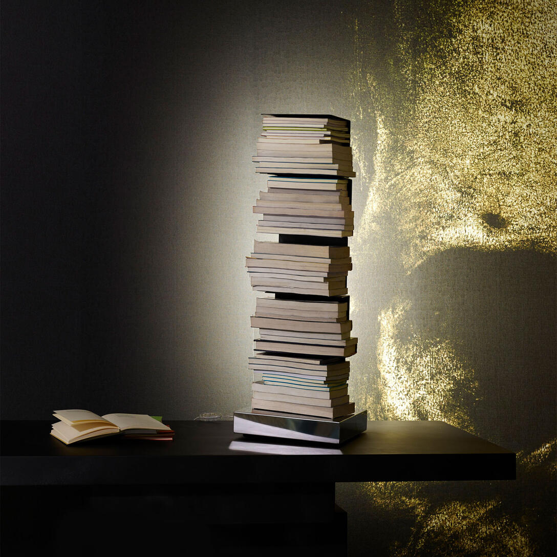 Osvětlený regál PTOLOMEO LUCE černý