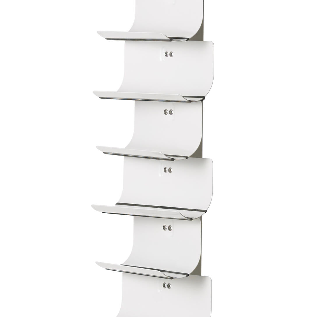 PTOLOMEO VINO wine rack white with a steel base