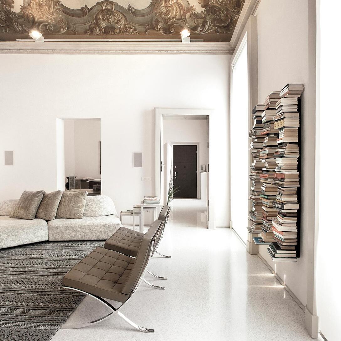 PTOLOMEO WALL Black Hanging Shelf