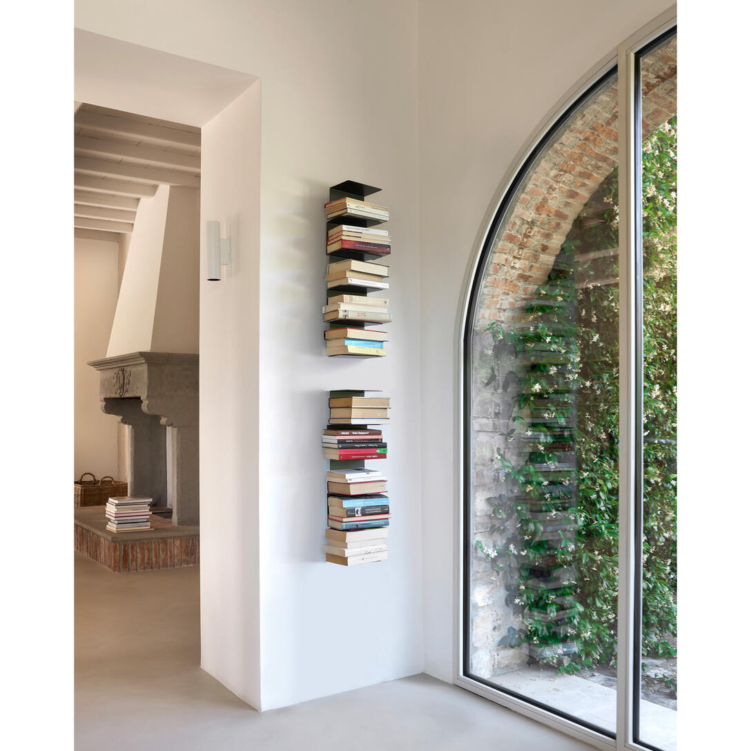 PTOLOMEO WALL Black Hanging Shelf