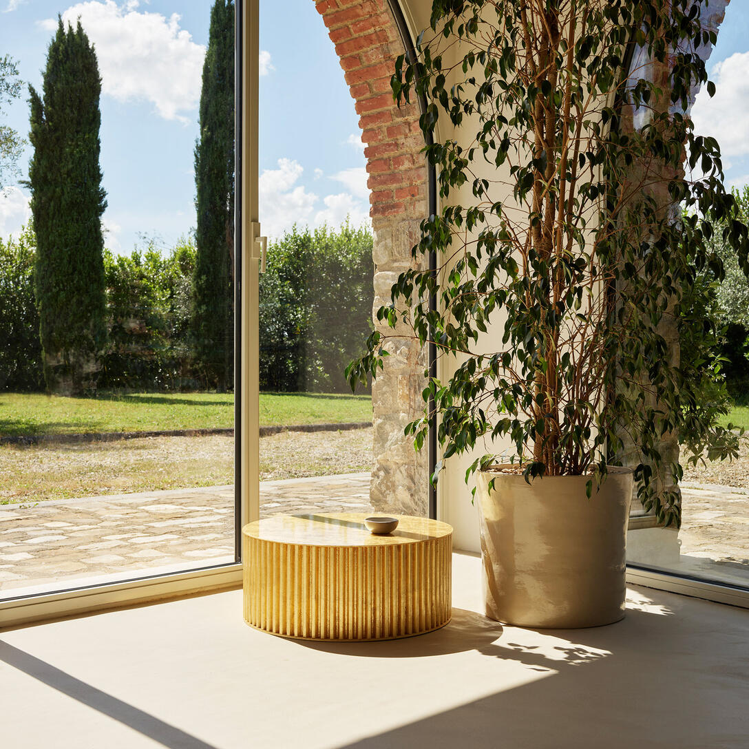 Konferenční stolek HERCLINO zlatý