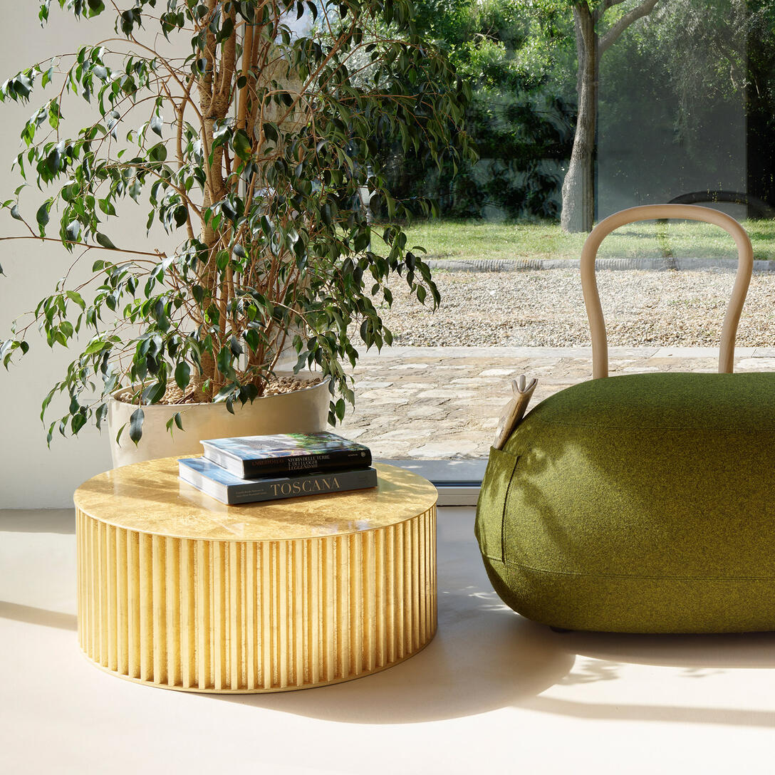 Konferenční stolek HERCLINO zlatý