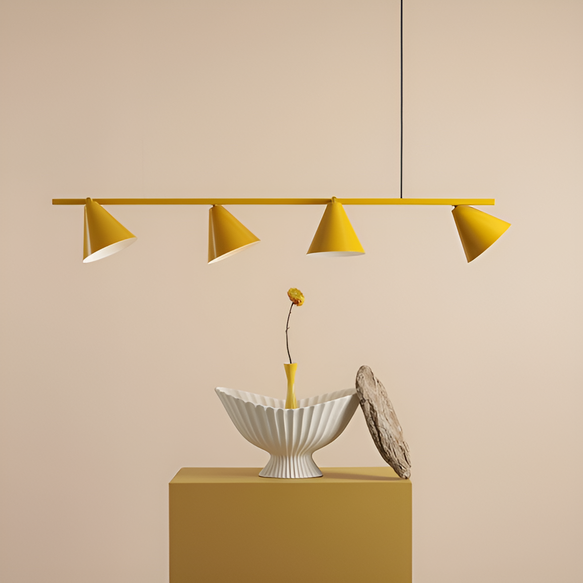 Hanging lamp forms mustard quatro