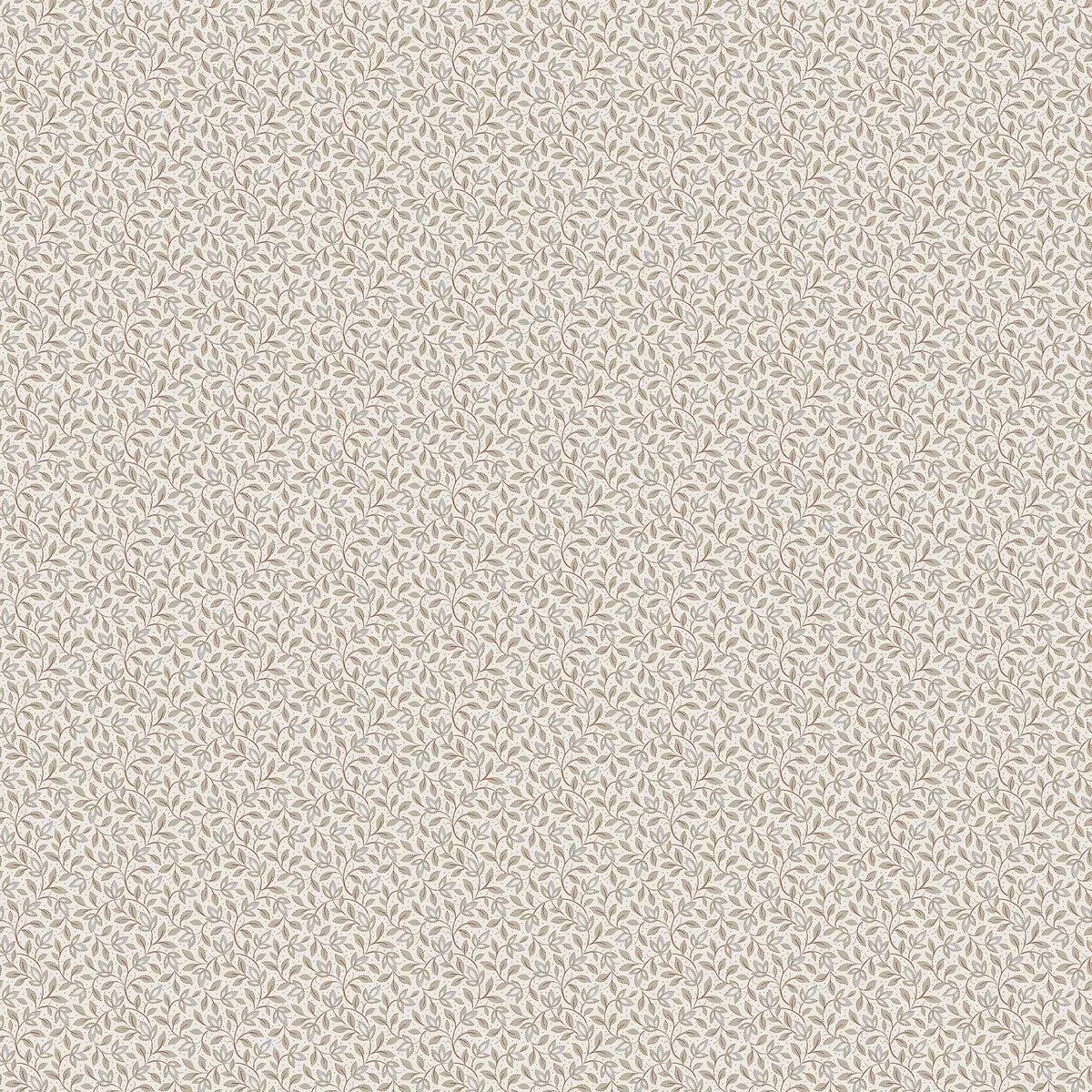 Beige Plant Motif Wallpaper IDA with White
