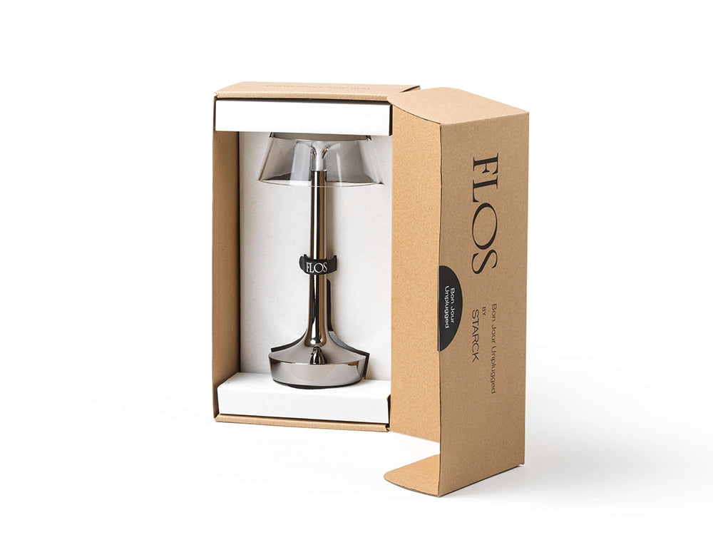 Portable Lamp BON JOUR UNPLUGGED copper with transparent shade