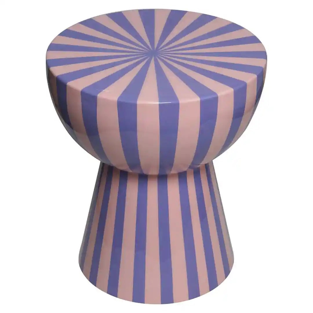 VALERIA Side Table Pink-Purple Stripes
