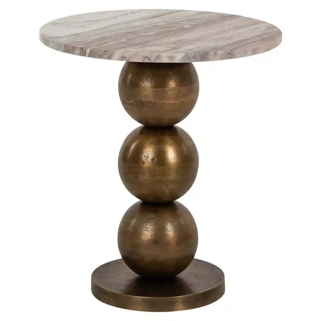 Boční stolek BARLEY antická zlatá