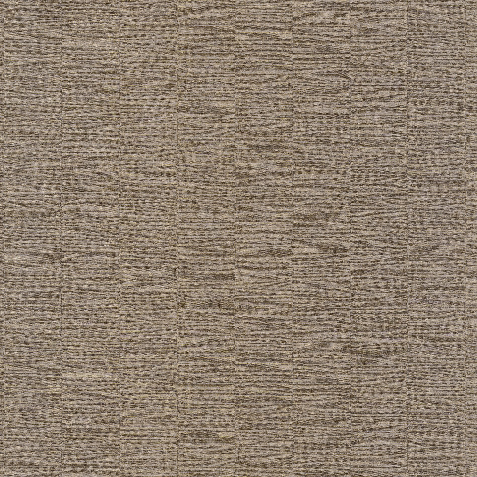 Metallic Striped Textured Wallpaper PLATINUM Light Brown