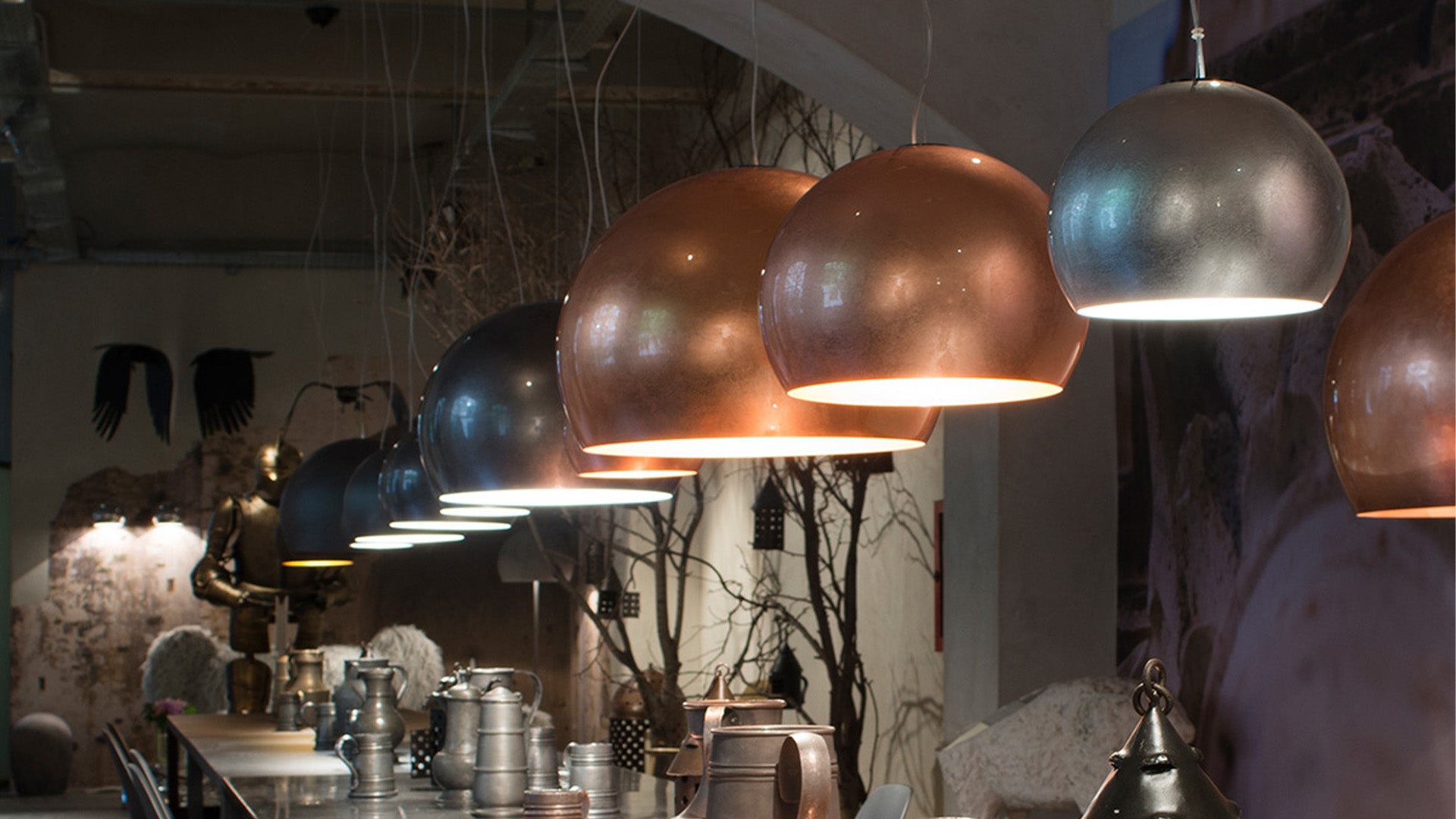 Závěsná lampa LALAMPADA hnědá