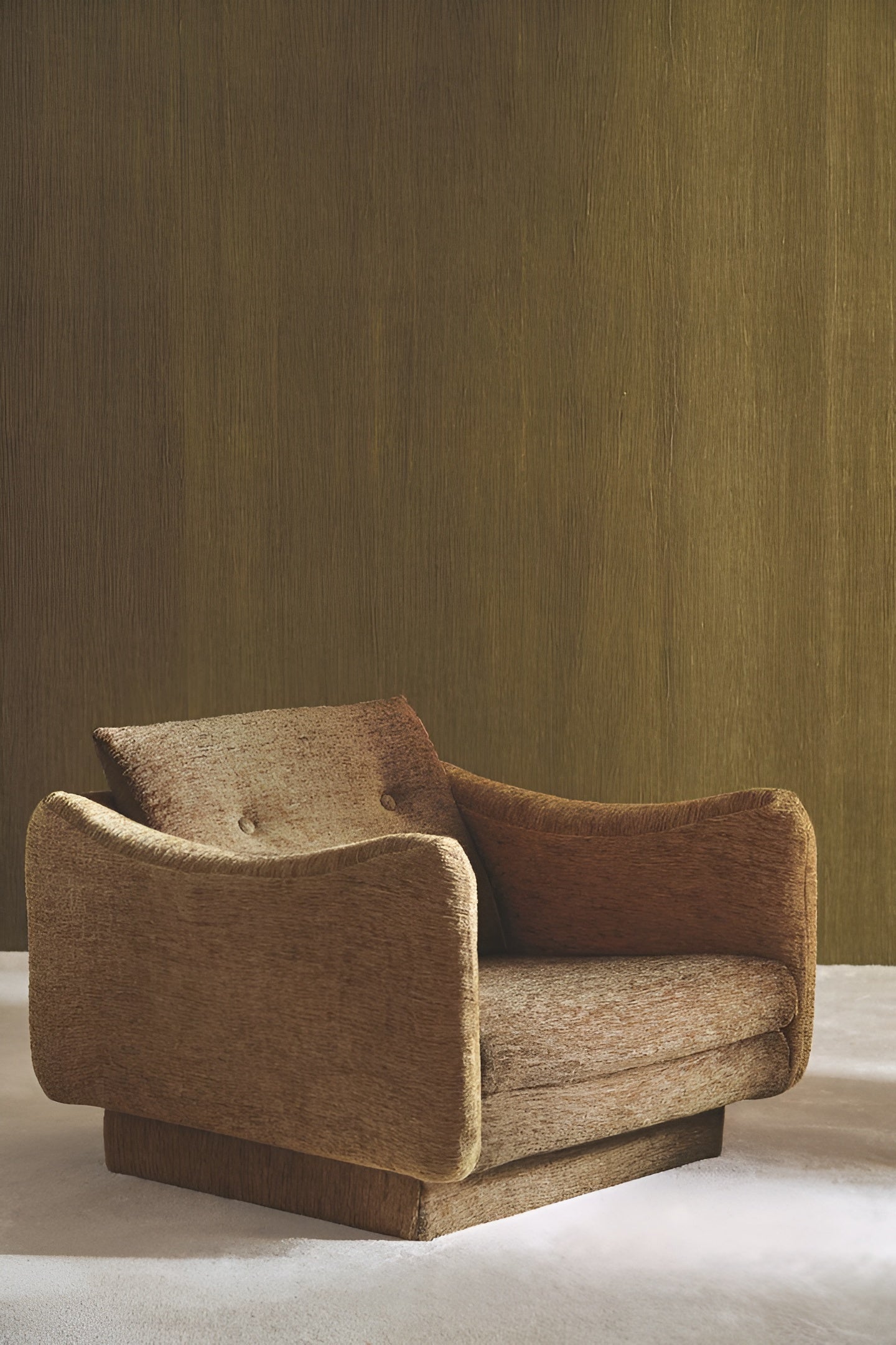 Linen Structural Textile Wallpaper LINON - PAILLE Straw Yellow