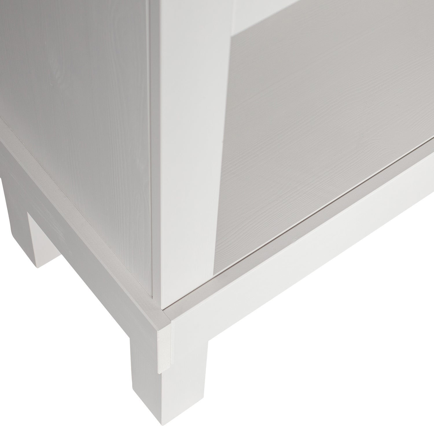 Otevřená vitrína BONK světlá šedá borovice