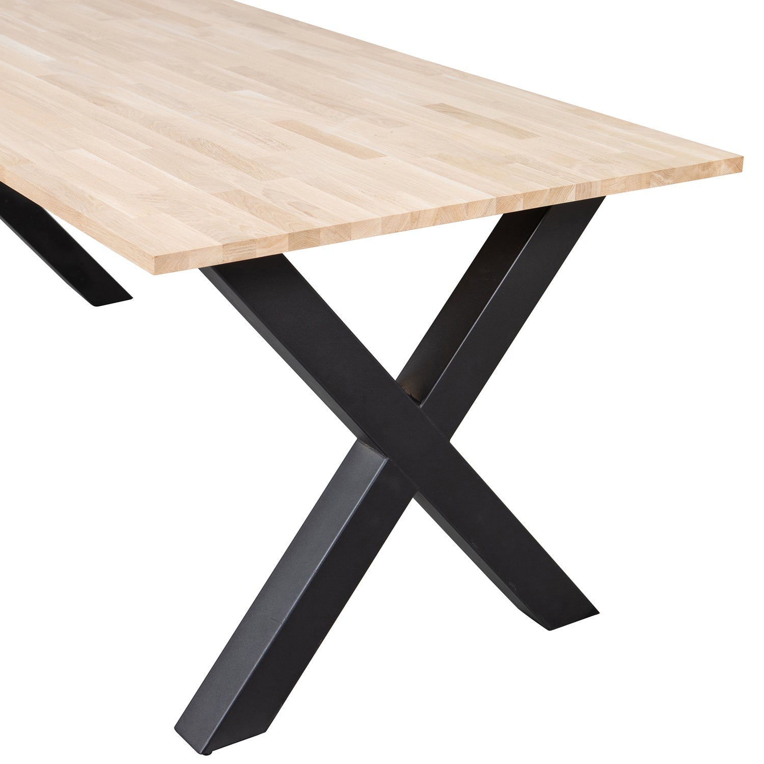 TABLO table oak with X-shaped base
