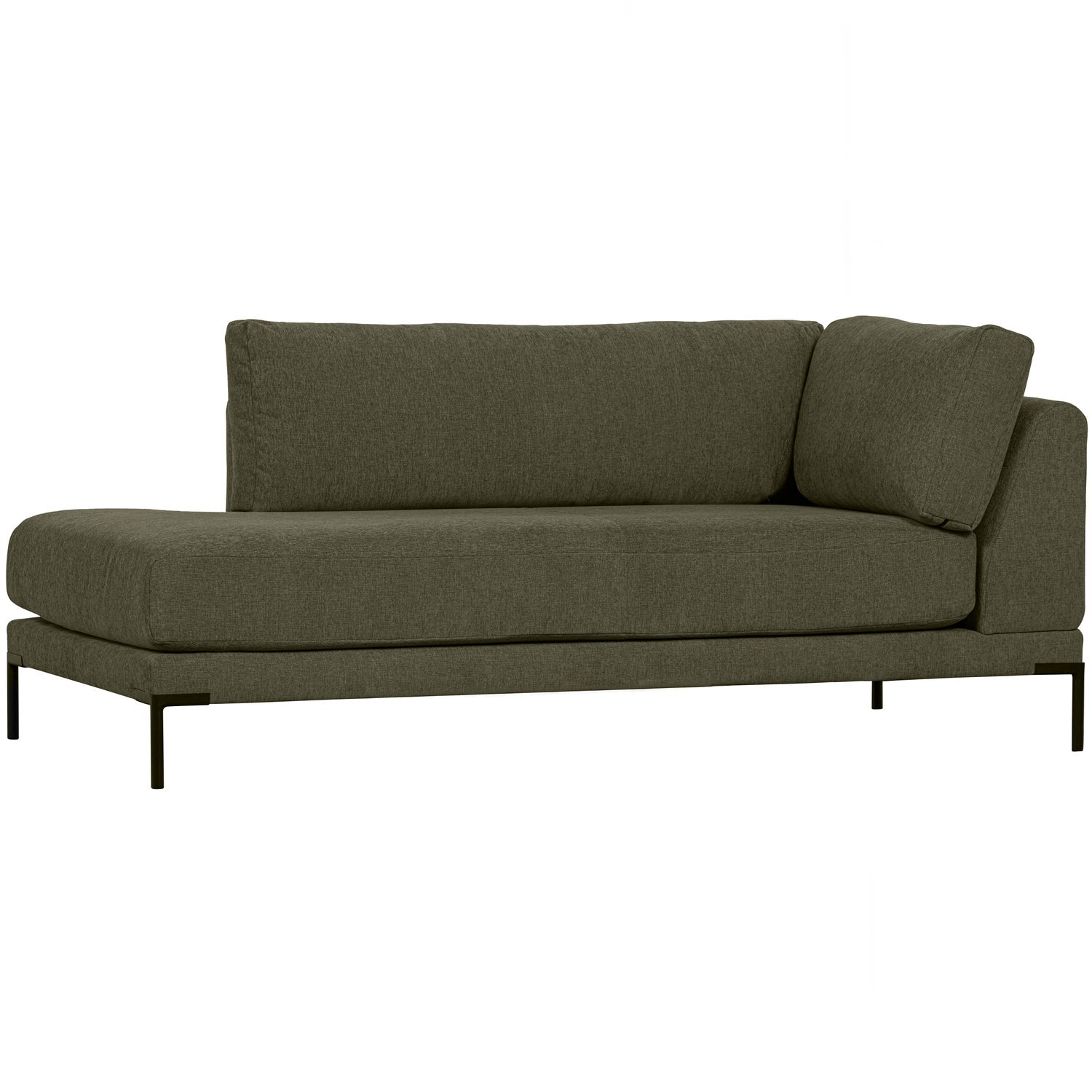 Pravostranný szezlong COUPLE tmavě zelený
