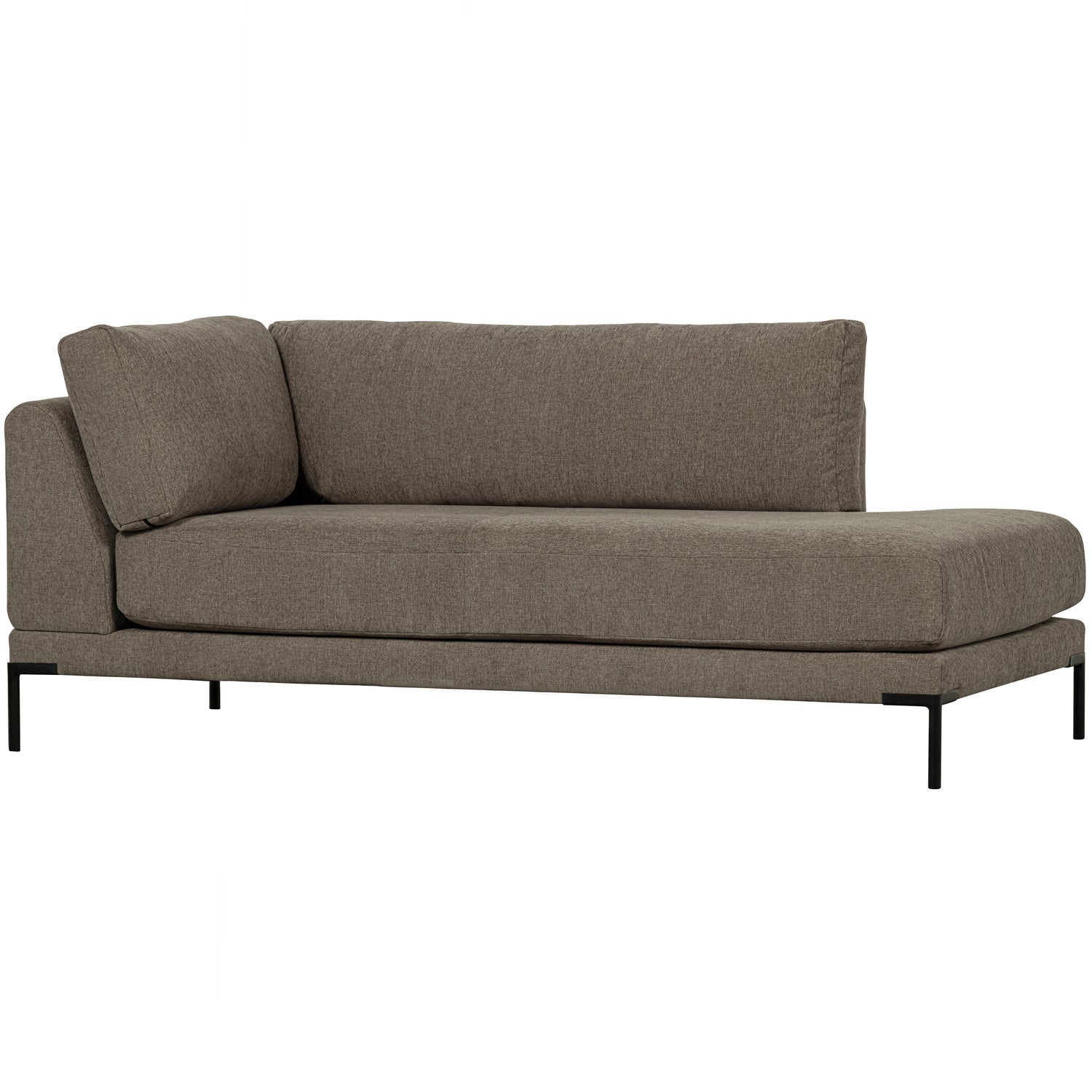 Left-facing chaise longue COUPLE taupe