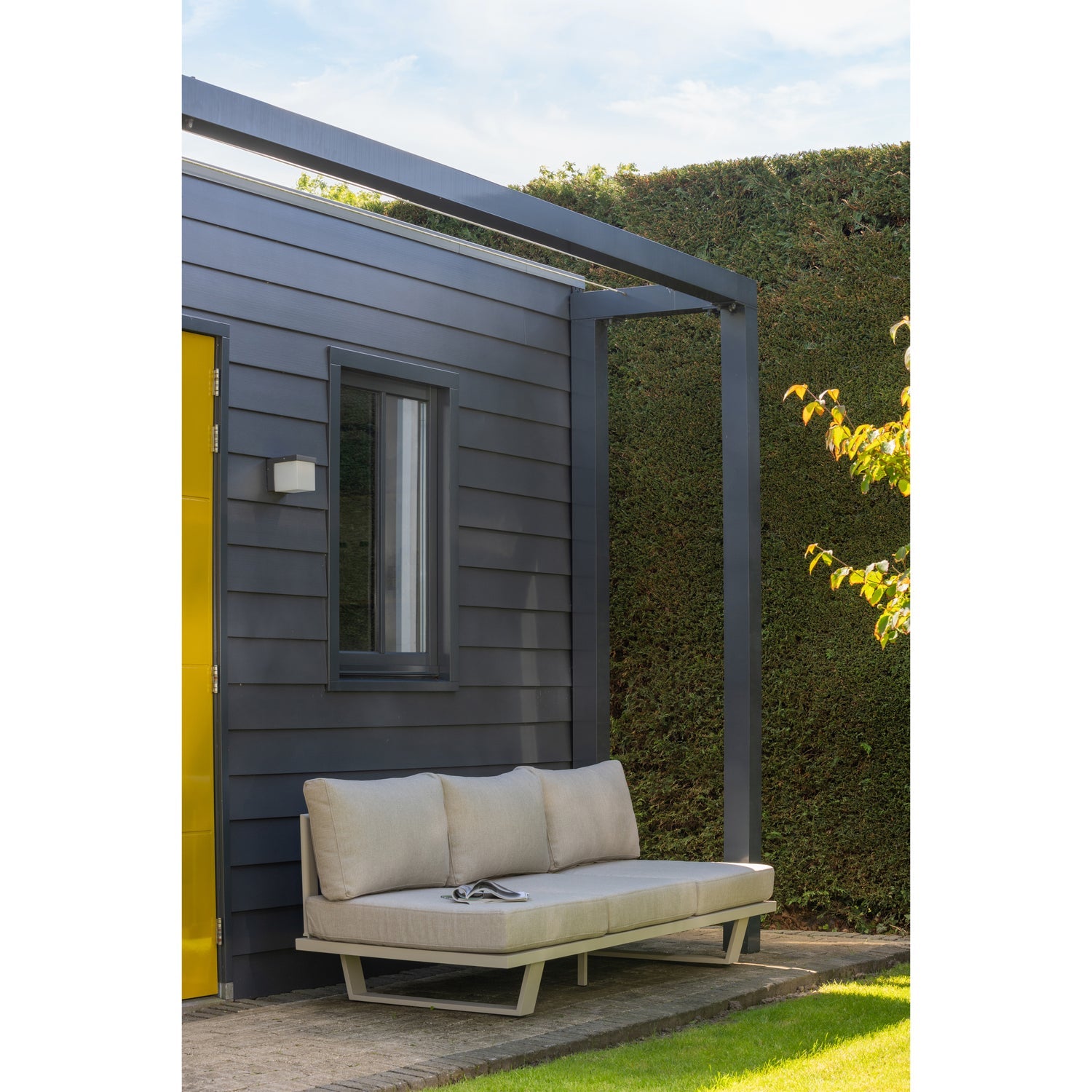 3-Seater Garden Sofa BEAR Sand Grey