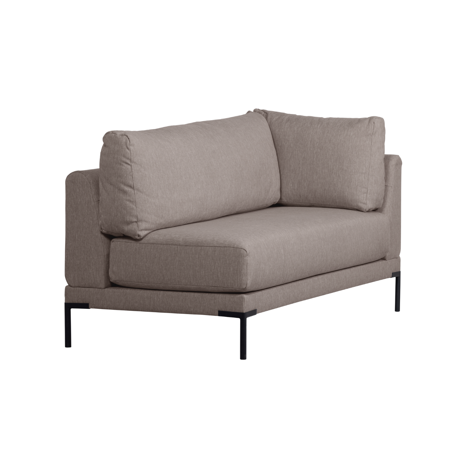Left-facing Szezlong COUPLE DINING BENCH taupe